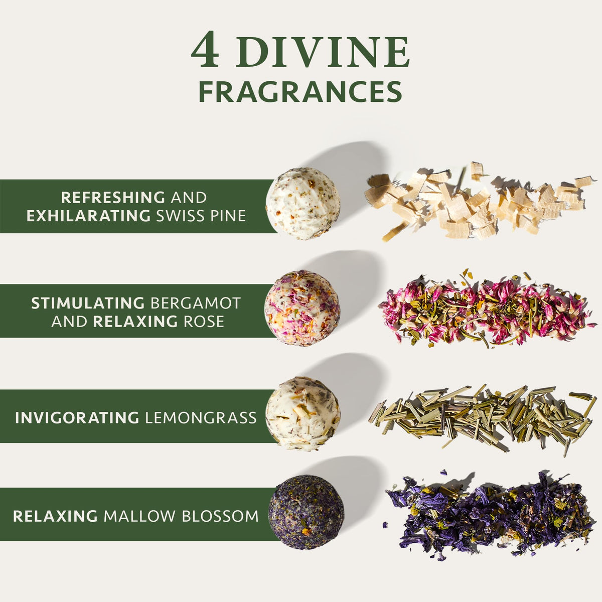SatinNaturel Christmas Gifts for Women - 4Pcs Bath Bombs Gift Box - Hand Made with Essential Oil Flowers & Bio Shea Butter - Gifts for her - Gifts for Mum - Vegan Skincare by Satin Naturel