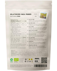 NaturaleBio Organic Maca Powder 200g. Peruvian, Natural and Pure, from Organic Maca Root. Vegetarian and Vegan Friendly - Gelatinised (Pack of 1)