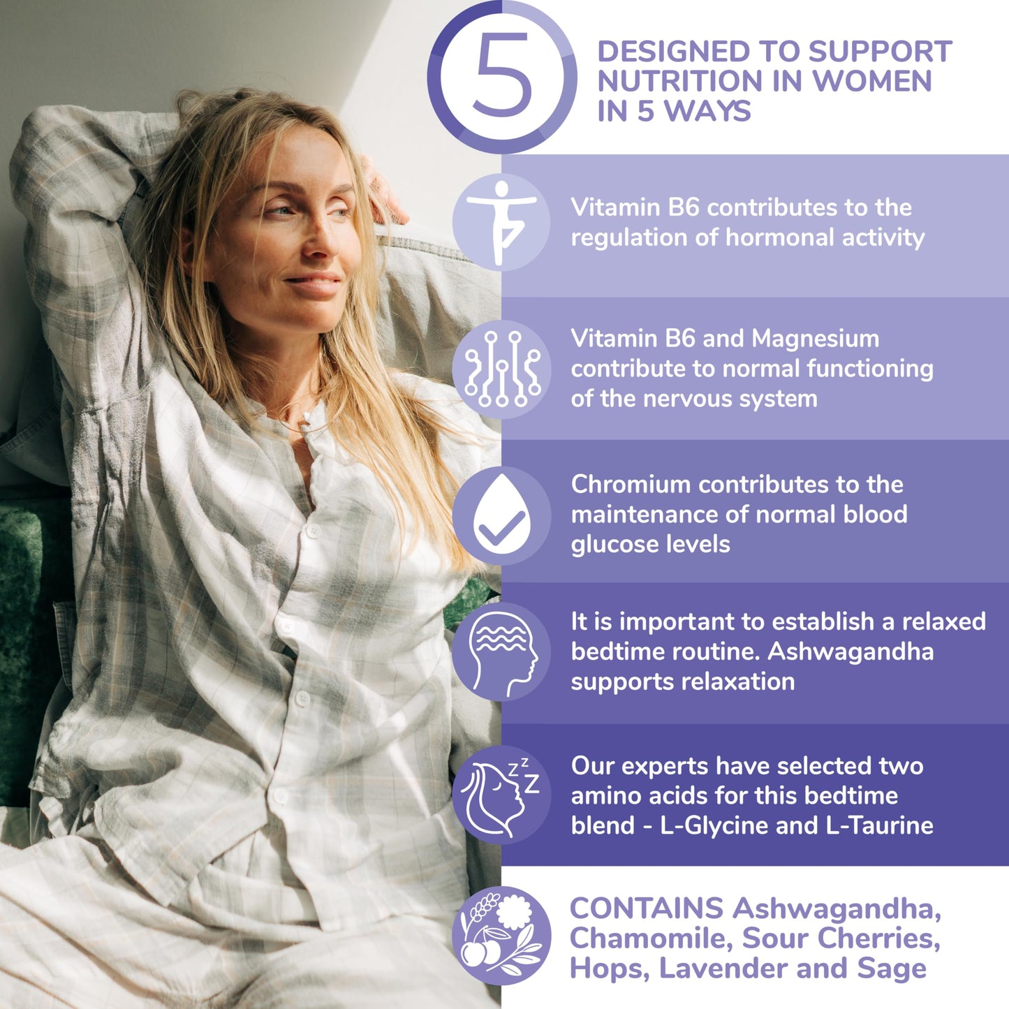 Health and Her Health & Her Sleep+ Supplements for Women - Women's Multivitamin with Lavender, Chamomile & Magnesium - Vegan, Gluten-Free - 2 Month Supply, 60 Capsules