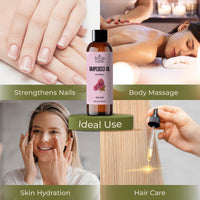 Essican Purelife 100ml Pure Grape Seed Oil for Hair, Skin & Beard, Natural Grapeseed Oil Massage Aromatherapy Body Massage Oils - Multi Use & Nourishing Scalp Moisturiser Oils with Vitamin E