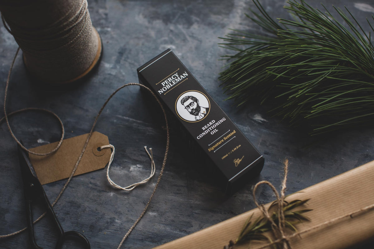 Percy Nobleman Beard Oil – 99% Naturally Derived Conditioning Oil with Signature Scent – Softens, Nourishes & Reduces Beard Itch – Vegan, Non-Greasy & Fast-Absorbing – Made in England (100ml)