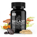 Valrock Shilajit 6-in-1 Capsules 4,000mg - 60 Days - Added Ashwagandha, Maca Root, Chaga, Ginseng & Sea Moss - High Strength Muscle Building & Performance Capsules for Men & Women