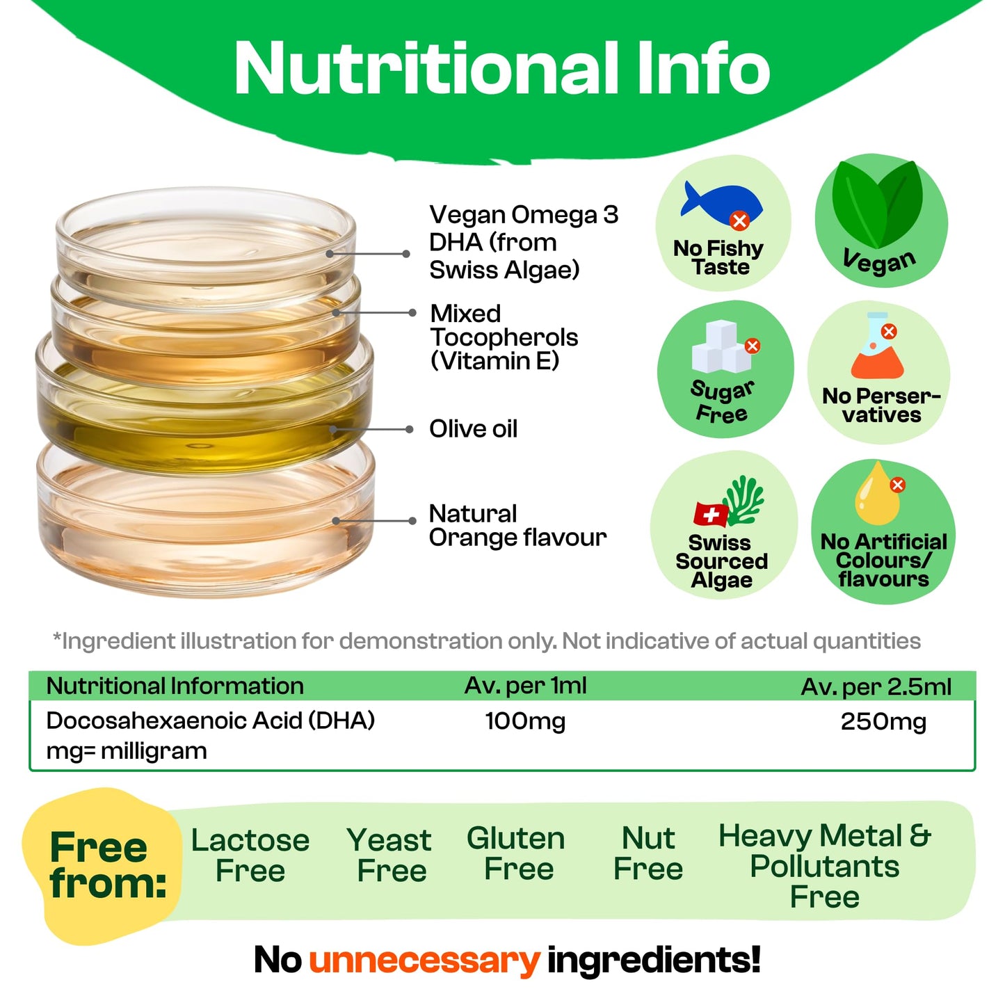 Apokra APOKRA Kids Omega 3 Vegan DHA Drops | Liquid Algae Oil Omega-3 for Children | Plant-Based Fish Oil Supplements Alternative | No Fishy Taste, Sugar & Preservative Free | Natural Orange Flavour | 50ml