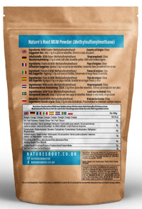 Natures Root Nature’s Root MSM Powder 500g – Premium Plant-Based Sulphur – Pure Methylsulfonylmethane – No Additives – for Hair Skin Nails & Joints