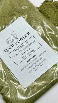 25 g Qasil Powder Somalia Face Masks Beauty Secret for Skincare, Body, Hair,Scalp & Face Acne Clay Mask made from Organic Gob Tree Green Leaf (Ziziphus Jujube) Made in Somalia