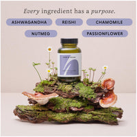 The Herbtender Doze & Dream - Natural Sleep Support, Reishi, Ashwagandha, Chamomile Blend, Get Better Sleep, Vegan, Organic Ingredients, 60 Capsules