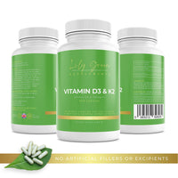 Lily Green Supplements Lily Green | Vitamin D3 4000iu & Vitamin K2 100μg (MK-7) | 90 Vegetarian Capsules - 3 Months Supply | Immune Support, Muscle Function, Bones & Teeth | No Artificial Additives | Made in UK