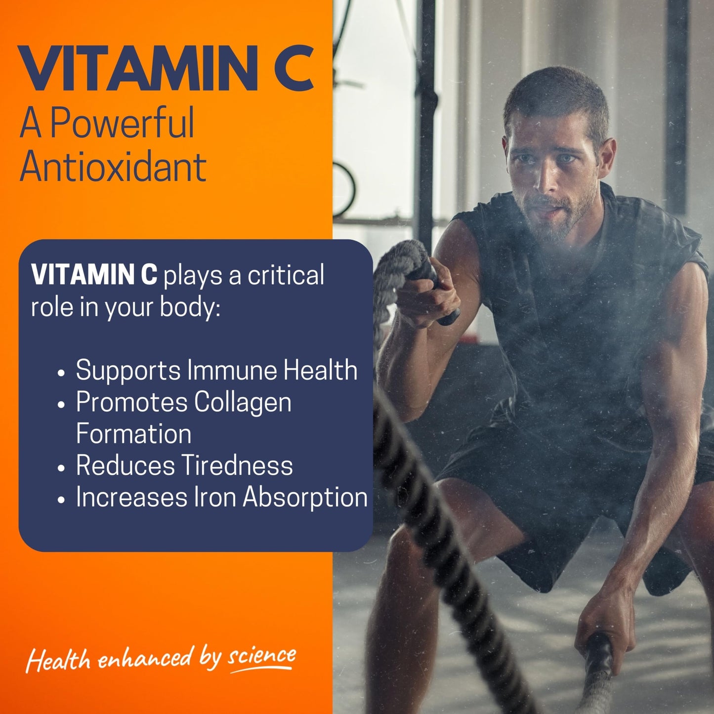 Effervescent Vitamin C Tablets, 20 Orange Flavoured Tablets, High Strength, Immune Support, Essential for Normal Collagen Formation, Vegan, Made by Northumbria Health