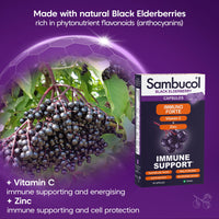 Sambucol Natural Black Elderberry Immuno Forte Capsules | Vitamin C | Zinc | Immune Support Supplement| 30 Capsules