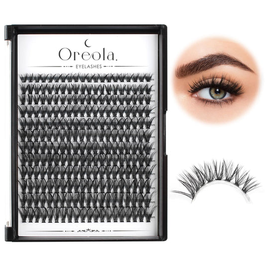 Oreola Cluster Lashes 240 Pieces Individual Eyelashes Natural Look 9-16MM