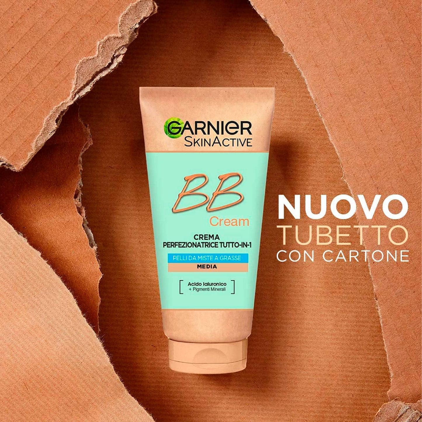 Garnier Skinactive BB Cream Moisturizing Perfecting Face Cream All in 1 SPF25 Medium Shade + Erase Age Multipurpose Liquid Concealer 02 Nude with Sponge Applicator