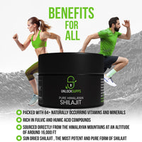 UNLOCKSUPPS Shilajit Resin, Original Himalayan Shilajit - 30 Grams Vegan (Pack of 1)