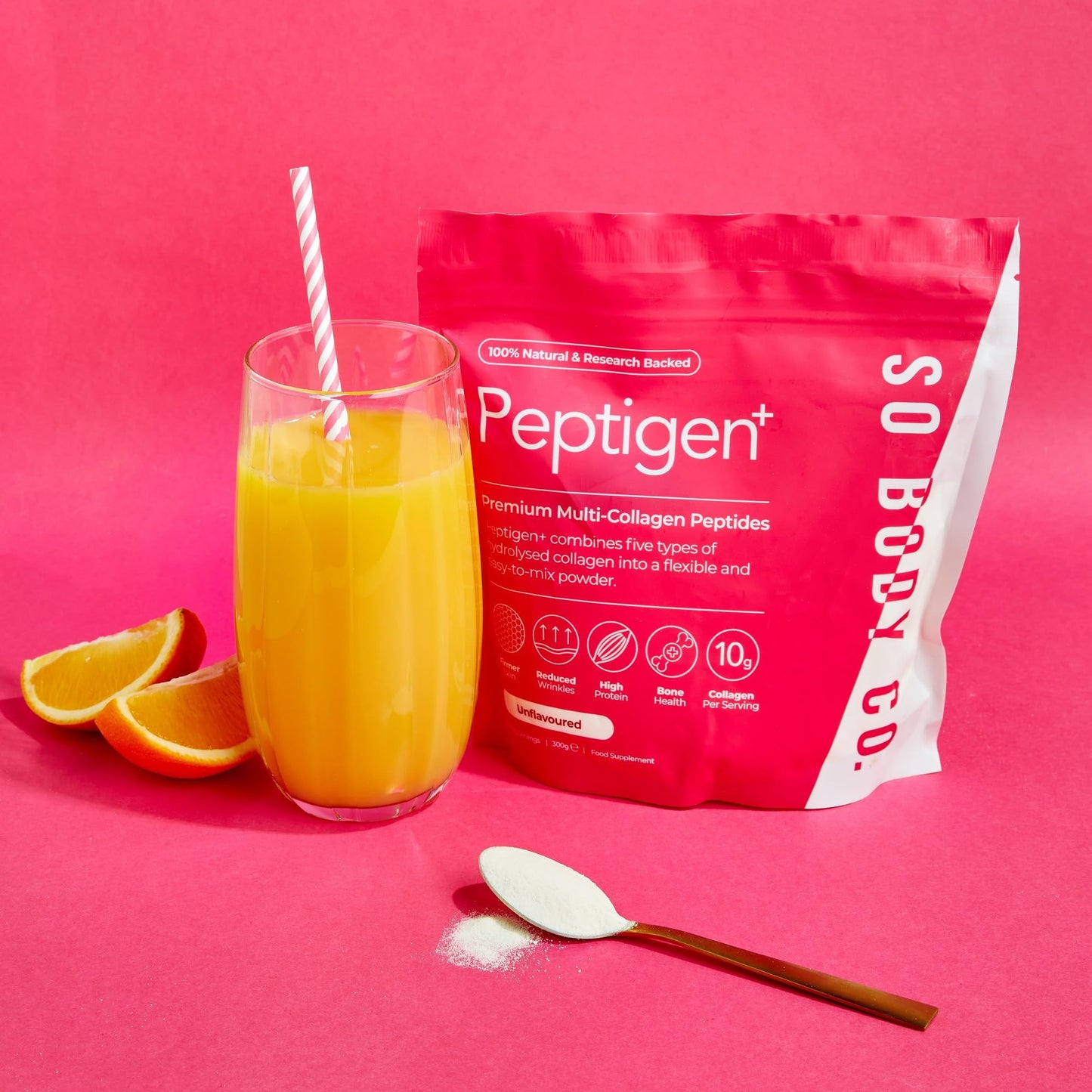 So Body Co SoBodyCo Premium Collagen Supplements for Women & Men, 5 Types of Collagen Powder, Peptigen, Collagen Peptides, Marine Collagen, Hydrolysate Powder, Multi-Collagen, 90 Days Supply, Peptigen