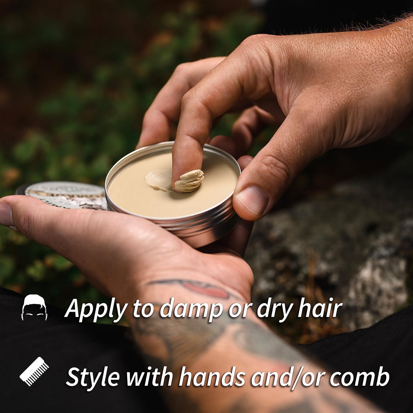 Mr Bear Family Matte Hair Pomade for Men – Medium Hold Water Based Mens Hair Styling Pomade Contains Volumising Kaolin Clay + Bentonite Clay – Non Greasy Texturising Matt Pomade for Effective Frizz Control 100ml