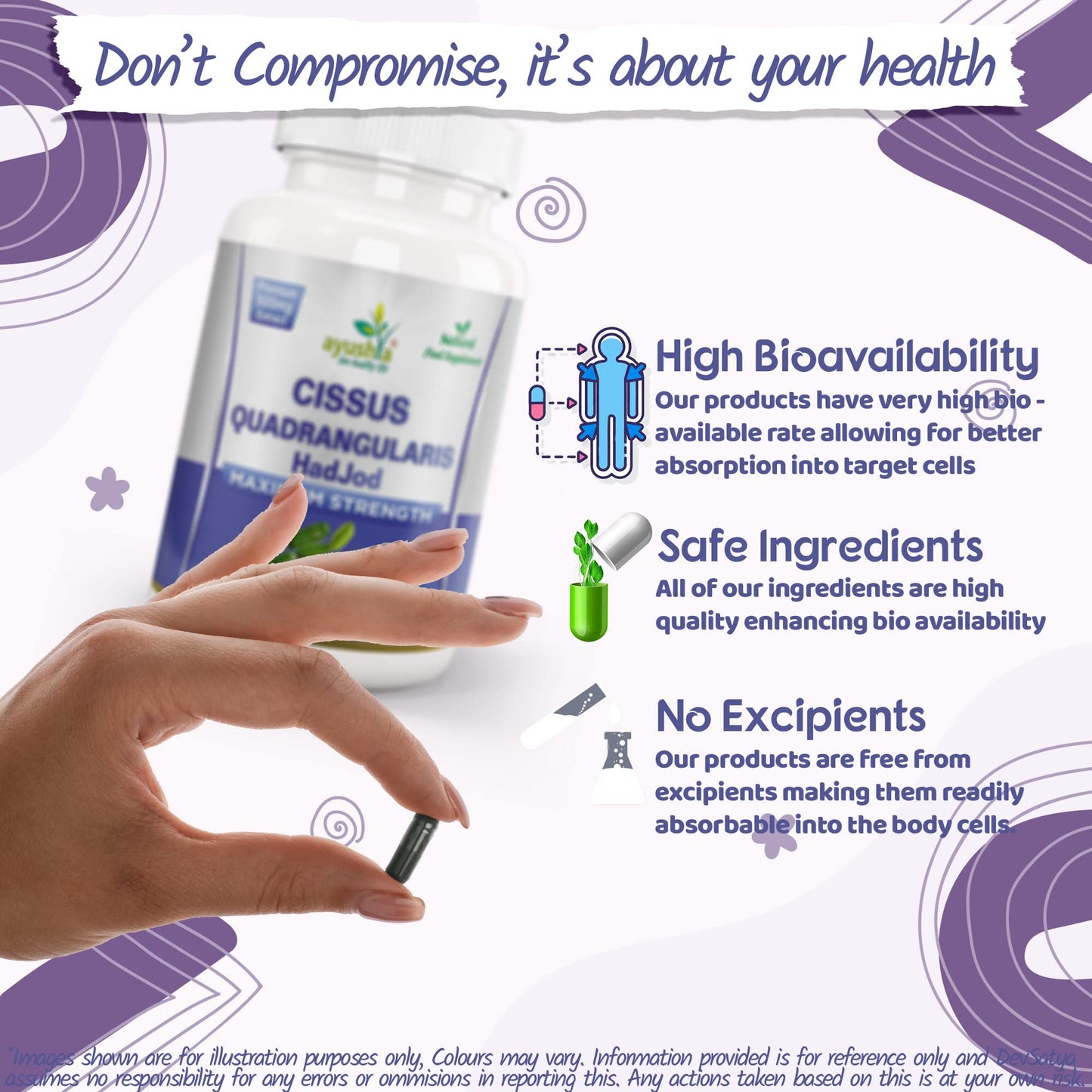 Ayushya Cissus Quadrangularis (Hadjod) Capsule, 60 Capsules, Natural