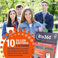 Natures Aid Bio360 Pro-Cognitiv (10 Billion Bacteria), from Natures Aid, Mental Performance, 60 Capsules