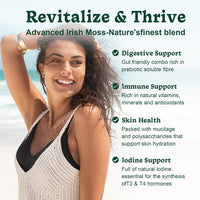 Resawn Sea Moss 16-in-1 Gummies - 6,000 mg Supplement, Green Apple Flavor, 30 Gummies