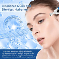 Generic Eye Serum for Dark Circles and Puffiness, Under Eye Serum with 5% Caffeine Anti Aging Smooths Fine Lines and Wrinkle Appearance, Eye Cream with 360° Eye Roller Massage Ball
