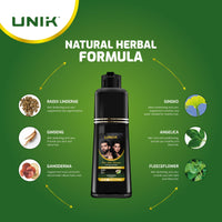 Generic Professional Aloe Vera Natural Black Hair Colour Organic Shampoo cleanser Haircare Cleansing Comfort conditioner -Natural Black Colour