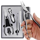 VOGARB Long Handled Toenail Clippers for Thick Nails, Heavy Duty Large Toe Nail Clippers Set for Seniors, Men, Adult, Podiatrist, 5pcs Set