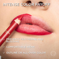 L'Oreal Paris Color Riche Lip Liner with Couture Precision to Define Lip Curves and Prevent Feathering, Creamy Formula for a Seamless Blend with Matching Satin Lipsticks, 300 Le Rouge Paris
