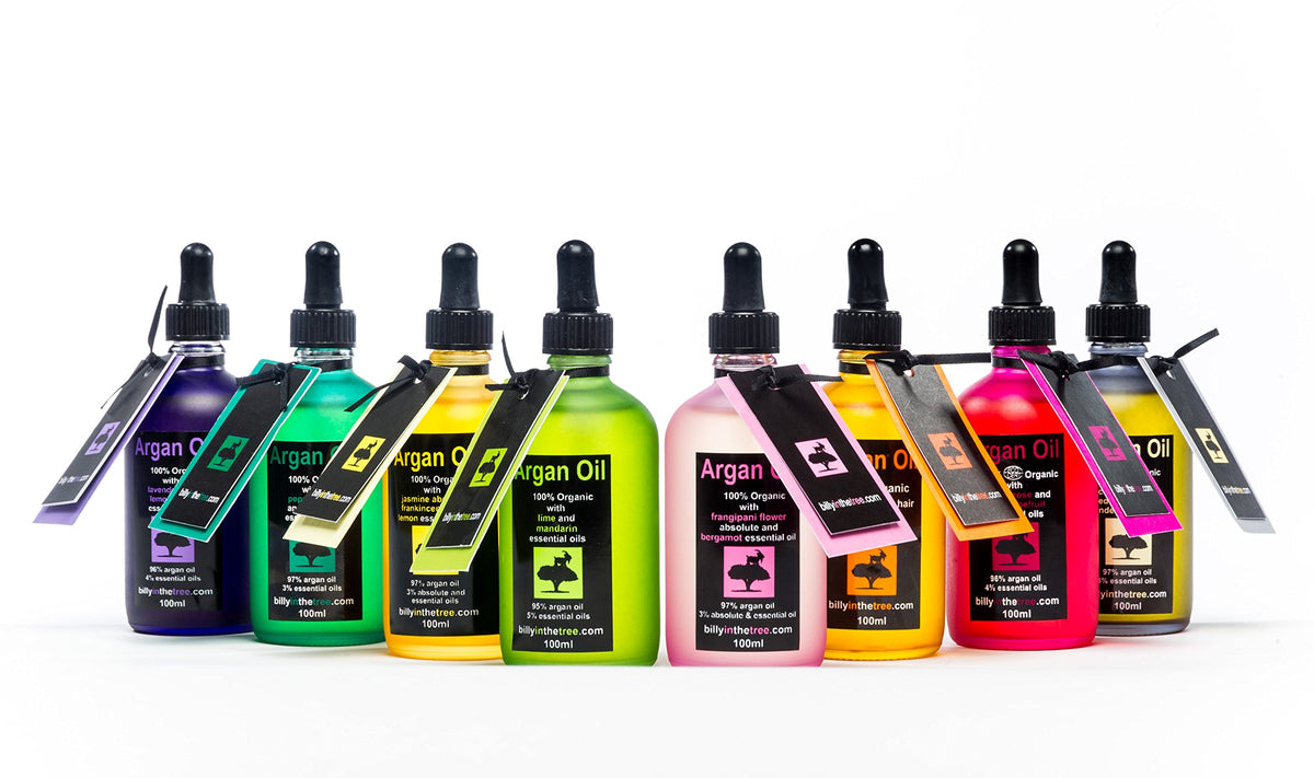 Billy in the Tree Pure Argan Oil with Lavender and Lemongrass Essential Oils.100% Organic. 100ml. for Face, Body, Hair.