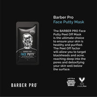 BeautyPro BARBER PRO Skin Revival Mens Pamper Kit 4-in-1 Under Eye Mask Peel Off Putty & 2 Face Masks Rejuvinate Hydrate Soothe Tired Eyes Cleanse Pores Multi Award Winning Brand