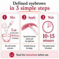 REVERS COSMETICS Eyebrow Dye Kit Dark Brown Ammonia Free, Brow Tint with Argan Oil and Castor Oil, Salon Quality, Natural Result, Lasts Up to 4 Weeks, Up to 15 Applications