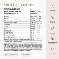 JSHealth Vitamins Vitality X + Collagen, Beauty Powder Supplement, 180g