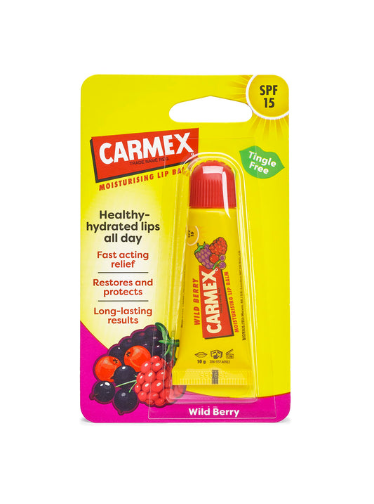 Carmex CARMEX Wild Berry SPF15 Lip Balm Tube (10g) Healthy, Hydrated Lips all day