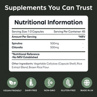 Purolabs Spirulina & Chlorella Capsules – High Strength Spirulina Tablets Alternative for Energy, Detox & Immunity – Clean Formula, Vegan, Non-GMO – 90 Capsules