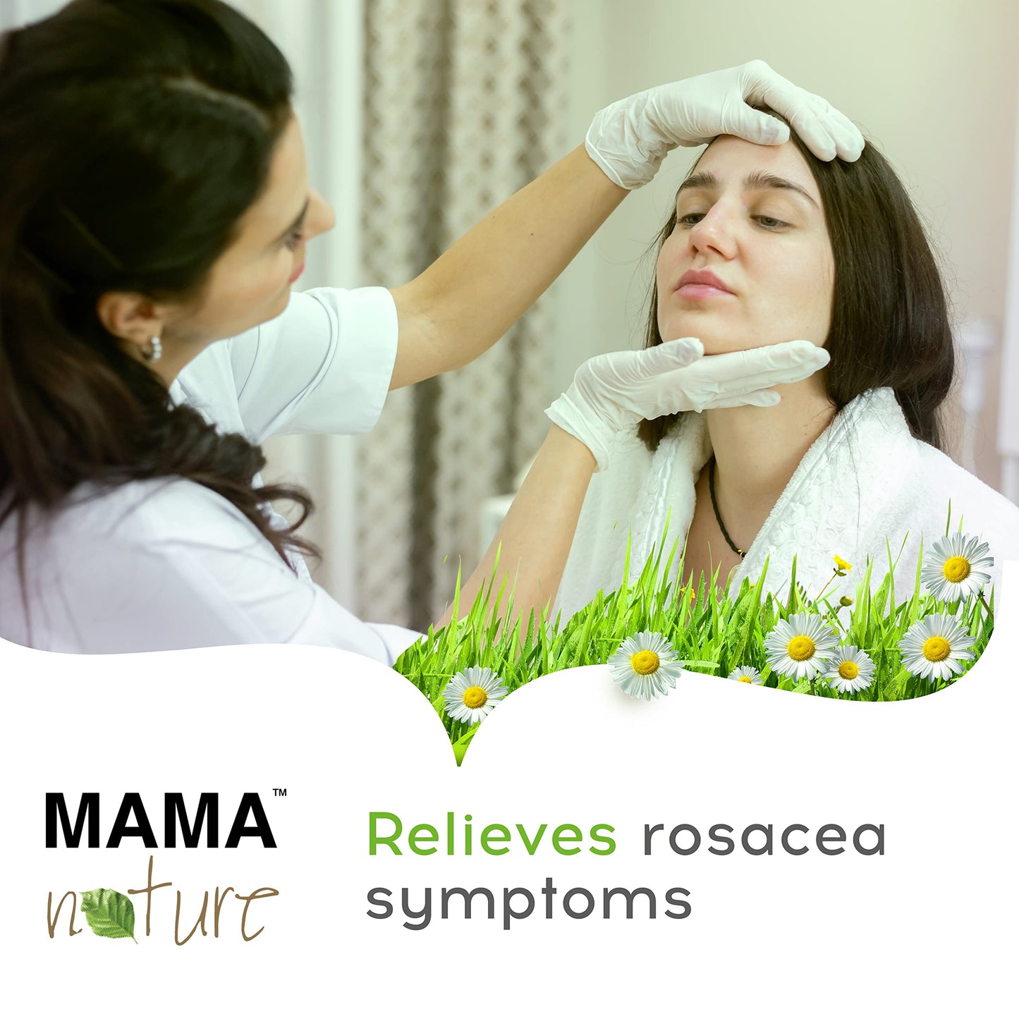 Rosacea Relief Day Night Cream - Mama Nature ProSkin Rosacea Face Lotion. Natural Skin Care Treatment. Handmade in the UK. 3.5 fl oz/100 ml