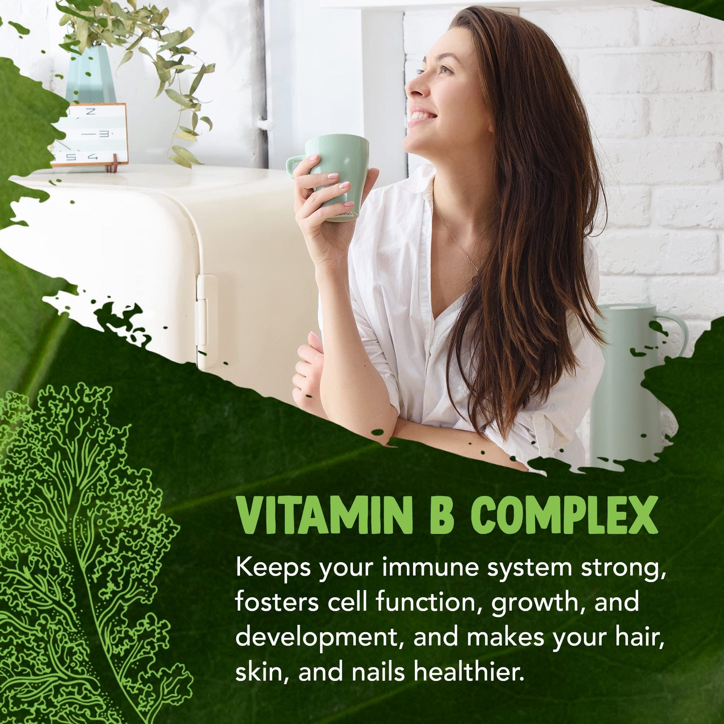 Vitamin B Complex Vegan High Strength Plant Based 60 Capsules Vitamin B12 Supplement B12 2000μg B9 Folate 400μg B7 Biotin 250μg B6 10mg B5 25mg B3 20mg B2 7.5mg B1 12.5mg with Choline Bitartrate