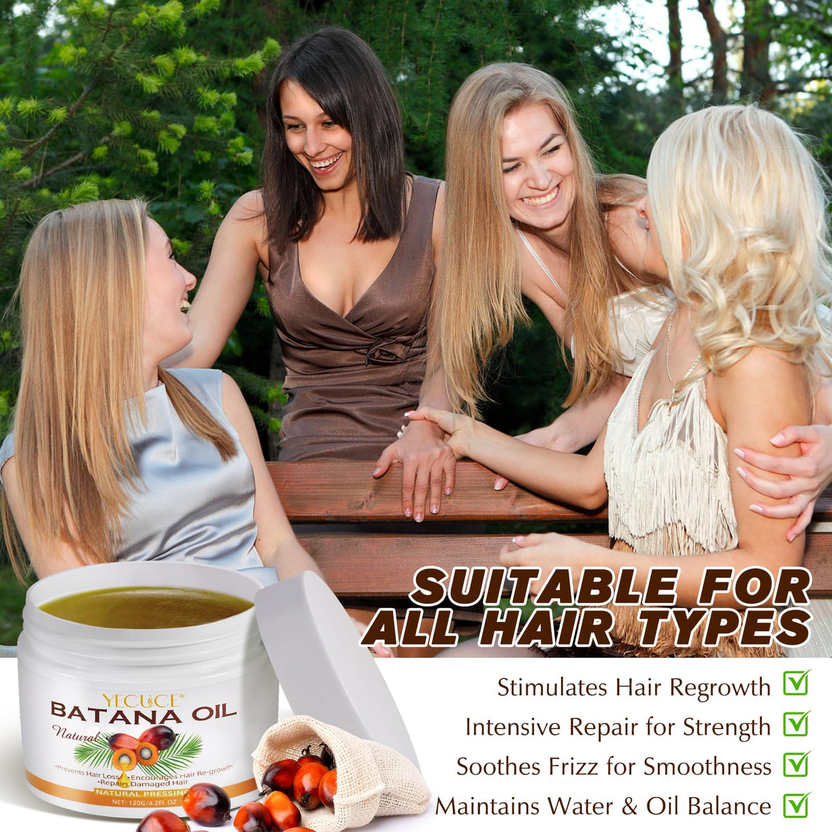 Uruses Batana Oil, for Dry Skin and Dry Hair, Miracle Oil from Honduras for Hair Growth and Moisturizes Skin, Reduce HairLoss and Split Ends, Enhance HairStrength, for Men & Women - 4.2 OZ
