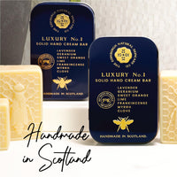 The Edinburgh Natural Skincare Company Ltd. Moisturising Solid Hand Cream Bars | For Dry & Sensitive Hands | Luxury No.1 Scent | Natural Hand Cream | No Sticky Residue | Luxury Gift | Cruelty Free | Edinburgh Skincare Company