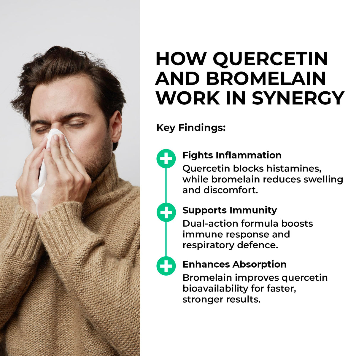 LOVE LIFE SUPPLEMENTS Quercetin & Bromelain Supplement | 60 Capsules -30 Servings | Powerful Antioxidant | 1000mg Quercetin (from Sophora japonica) and 500 GDU Bromelain (from Pineapple) per Serving | Love Life Supplements