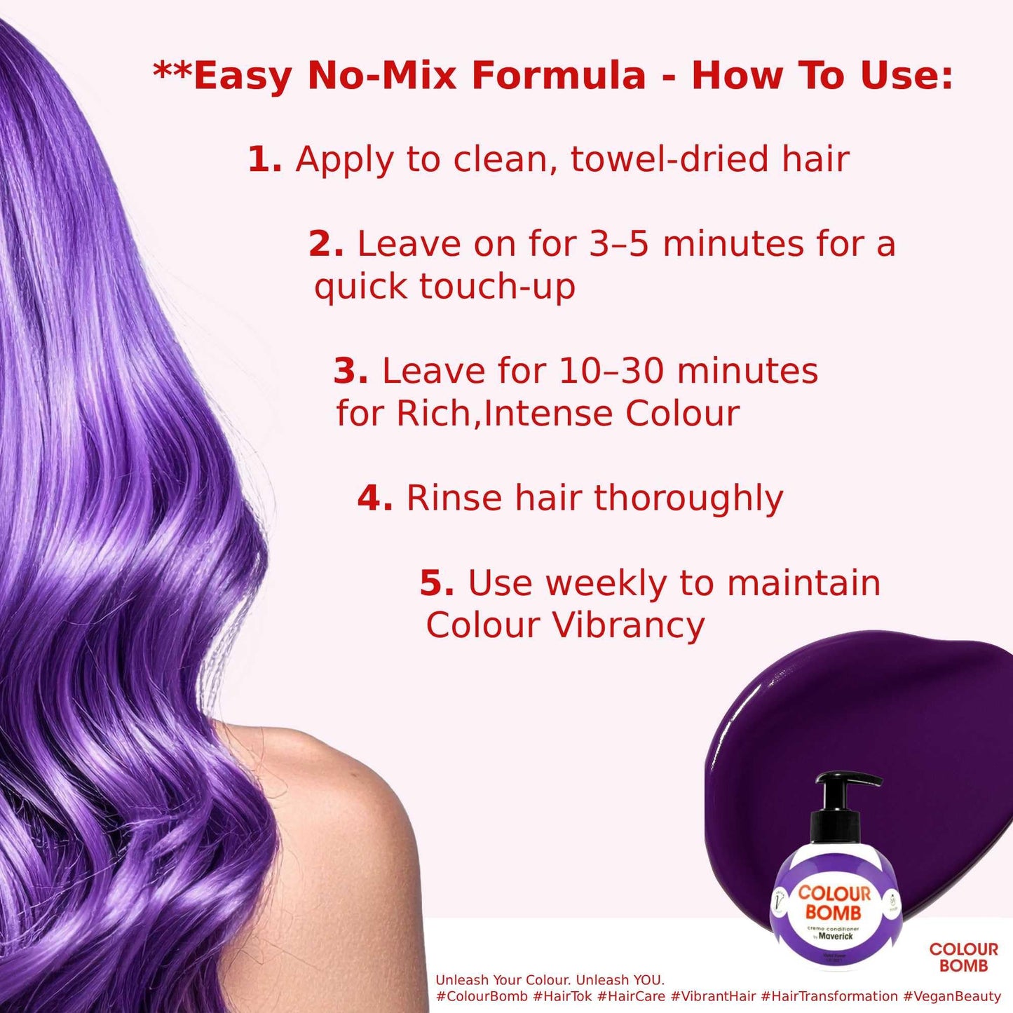 Colour Bomb by Maverick Violet Power Colour Depositing Conditioner 250ml