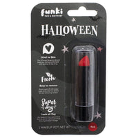 Funki Face & Body Paint Red Lipstick - Pack of 6 - Tube of Red Lipstick - Fancy Dress Costume Makeup Accessory