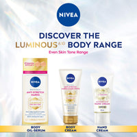 NIVEA Luminous 630 Body Oil Serum Anti Stretch Marks (100ml), Skincare Serum with Luminous 630 Visibly Reduces Stretch Marks in 2 weeks, Starts Working From Day 1, with Thiamidol