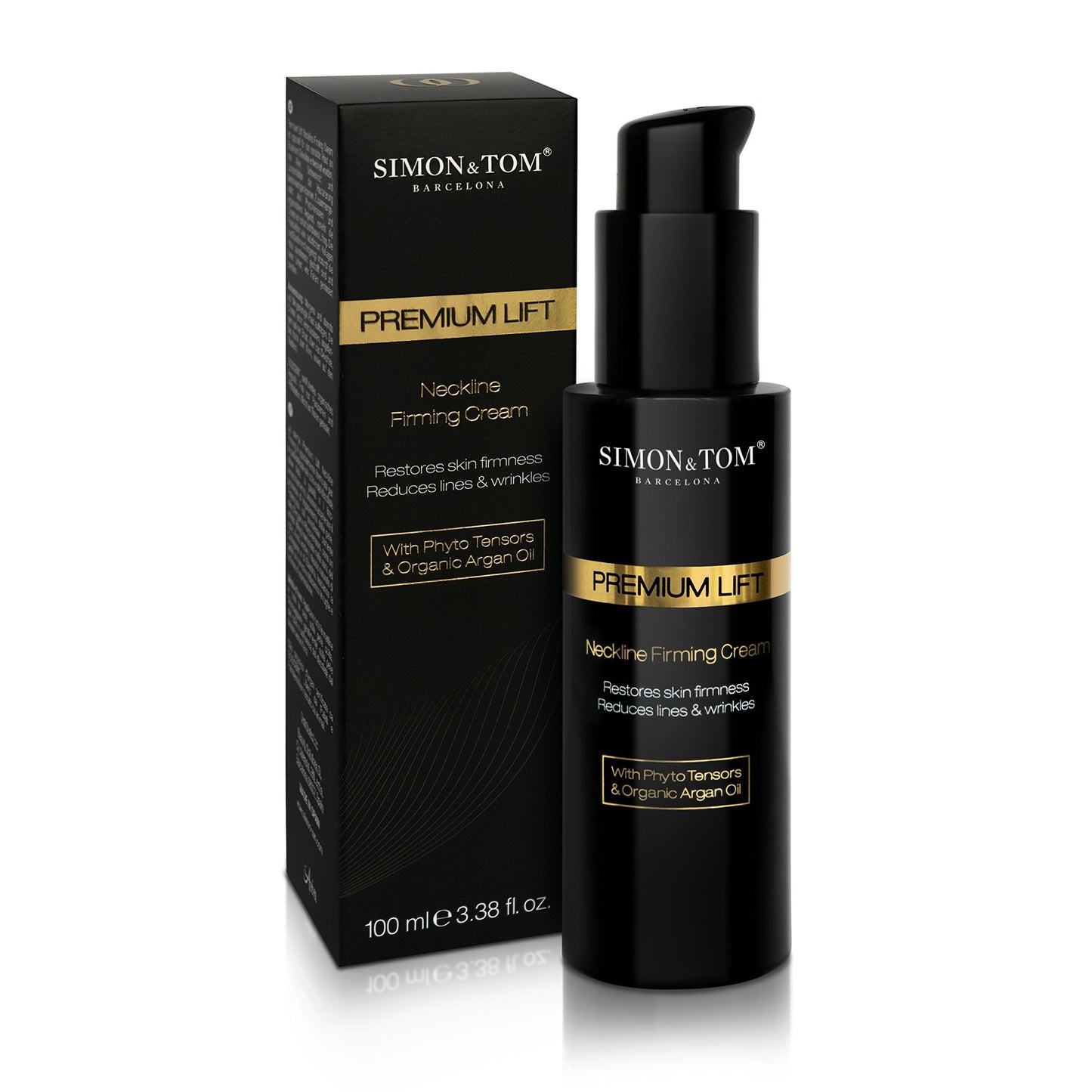 Simon & Tom Simon&Tom Premium Lift Neck Firming Cream Double Chin Reducer Cream | Restores Skin Firmness Anti-Aging Neck Cream | Bio Argan Oil, 100ml