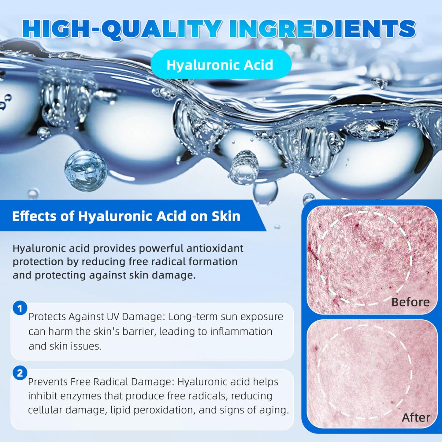 Fashion Base UltraHydrating Serum 5% Hyaluronic Acid Smoother Skin,Hyaluronic Acid Serum for Face,4D Hyaluronic Acid Tubes,Pre-makeup SkinCare|Anti-Aging serum for face Single-Use Vials Skincare(30pcs)