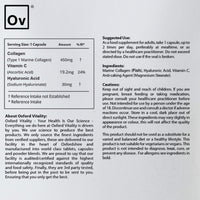Ov OXFORD VITALITY Collagen 450mg, Vitamin C 19.2mg, Hyaluronic Acid 30mg Capsules | Bones & Skin, Iron Absorption | Oxford Vitality (120)