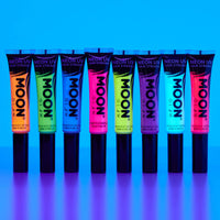 Moon Glow Neon UV Hair Colour Streaks | White | Hair Mascara - Temporary Wash out Hair Dye | Bright Neon Colour, Glows under UV Lighting