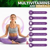 Healthier Options Ashwagandha KSM-66 and Lions Mane Gummies - High Strength 4700mg | All-in-One Gummies with Ginkgo Biloba, B6, B12 & Magnesium | Body, Mind & Cognitive Performance | Mixed Berries