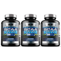Iron Labs Nutrition BCAA Capsules 3000mg – 2:1:1 Amino Acid Supplements (450 Capsules – 3 Month Supply) – Vegetarian BCAA Tablets