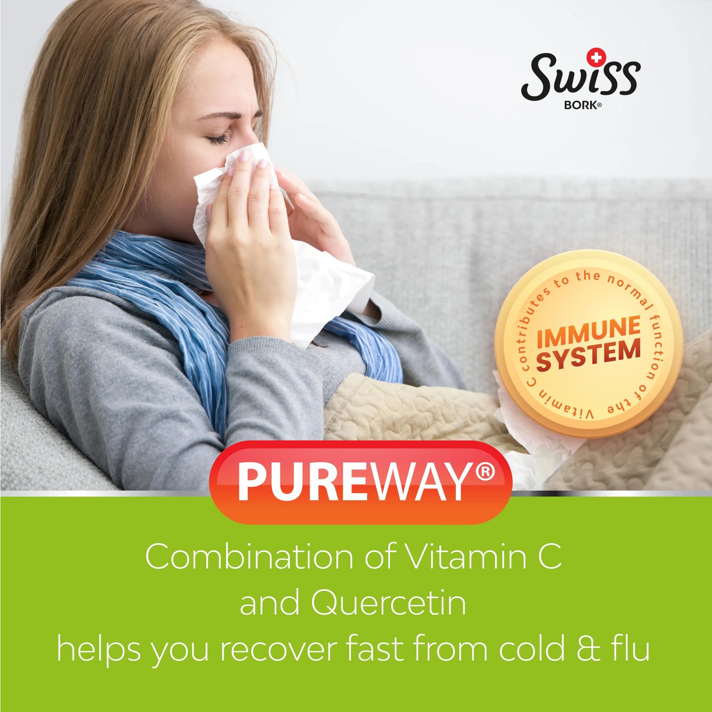 Swiss Bork SWISS BORK Natural Vitamin C Tablets (Ester C) – High Strength Vitamin C Supplement to Nourish Your Immune System, Enhance Radiant Vitality and Fight Free Radicals - 30 Effervescent Tablets (Halal)