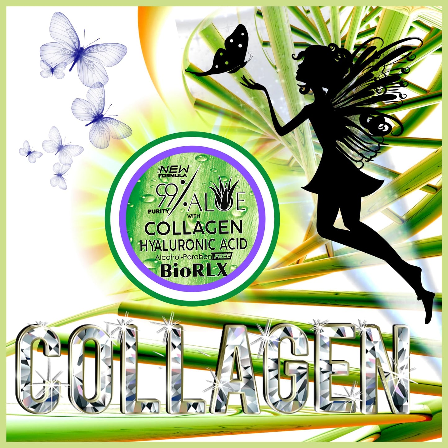 BioRLX 99% Purity Aloe Vera Gel with Collagen, Hyaluronic Acid 250ml (One Bottle)