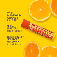 Burt's Bees Moisturising Lip Balm Multipack Set Beeswax, Cucumber Mint, Watermelon, Sweet Mandarin, Freshly Picked, 100% Natural, 4x4.25g