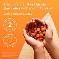 Bio-Kult 3in1 Gut Health Gummies for Adults | 2B CFU + Multivitamins | Orange Flavour | 30 Probiotic Gummies