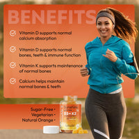 GummyUP+ Sunshine D3 + K2 MK-7 Immunity Gummies | Sugar-Free | 2-Month Supply | with Calcium | 5000 IU Vitamin D3 | Vegetarian | GummyUp+